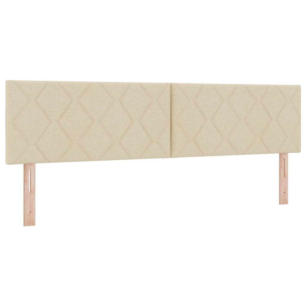 Boxspringbed met hoofdeinde Crème 200 x 180 cm Stof