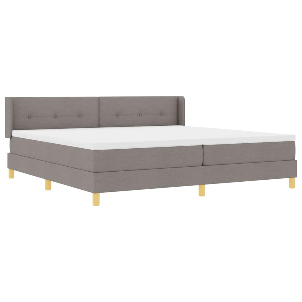 Boxspringbed met matras Taupe 200 x 200 cm Polyester is nu te koop bij PeponiXL, paradijselijk wonen!