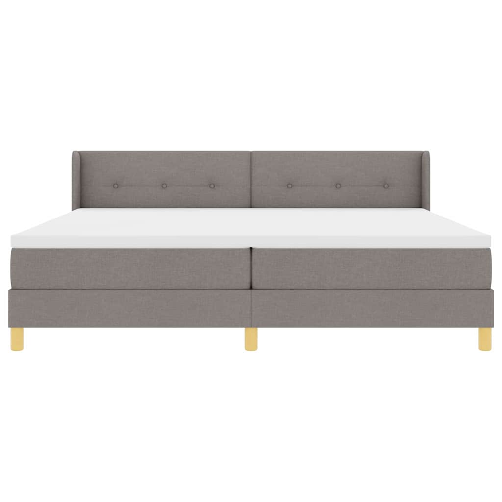 Boxspringbed met matras Taupe 200 x 200 cm Polyester is nu te koop bij PeponiXL, paradijselijk wonen!