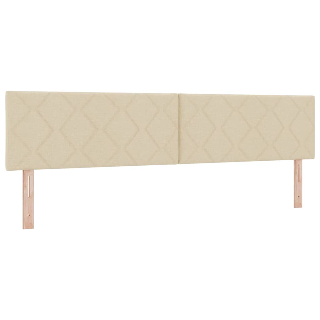 Boxspringbed met matras met hoofdeinde Crème 200 x 200 cm Stof is nu te koop bij PeponiXL, paradijselijk wonen!