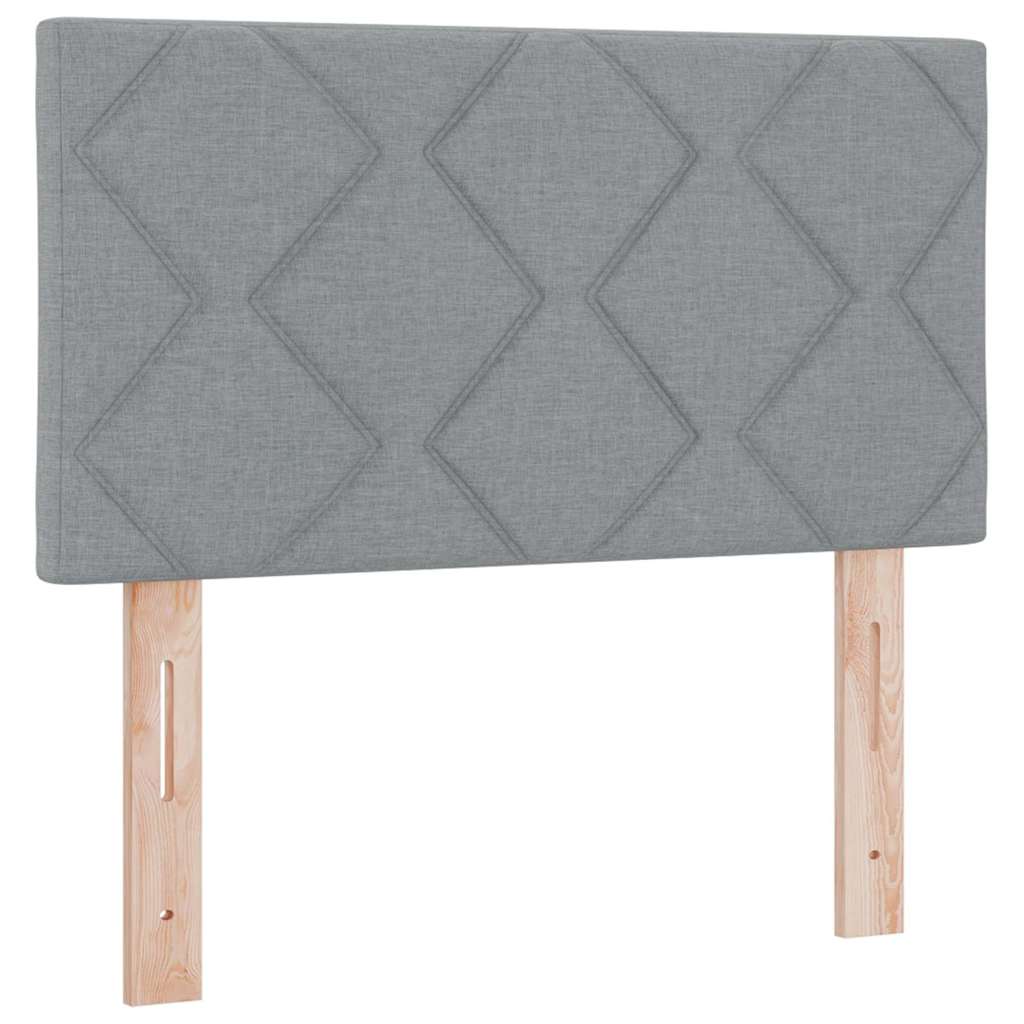 Boxspringbed met hoofdeinde Lichtgrijs 200 x 80 cm Stof is nu te koop bij PeponiXL, paradijselijk wonen!