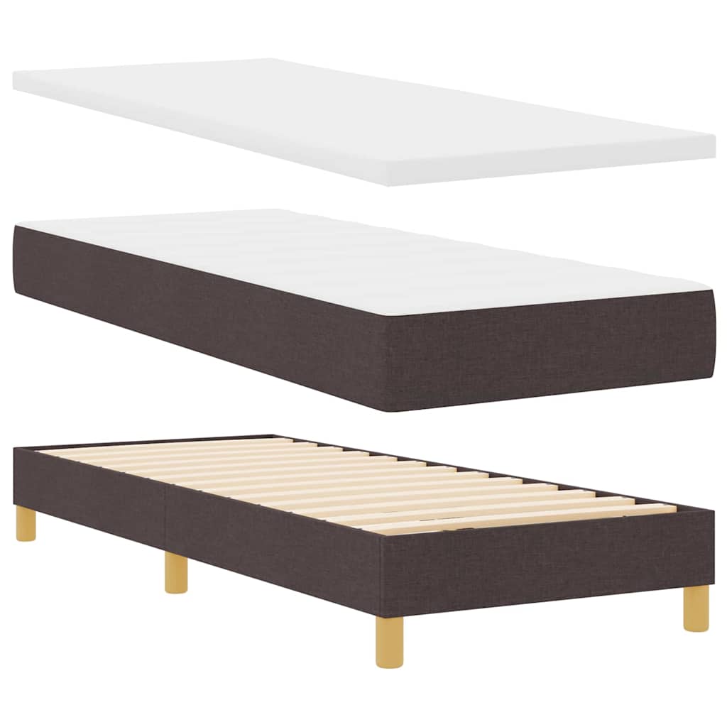 Boxspringbed met matras Donkerbruin 200 x 80 cm Stof is nu te koop bij PeponiXL, paradijselijk wonen!