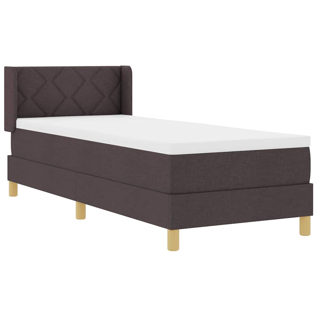 Boxspringbed met matras Donkerbruin 200 x 80 cm Stof is nu te koop bij PeponiXL, paradijselijk wonen!