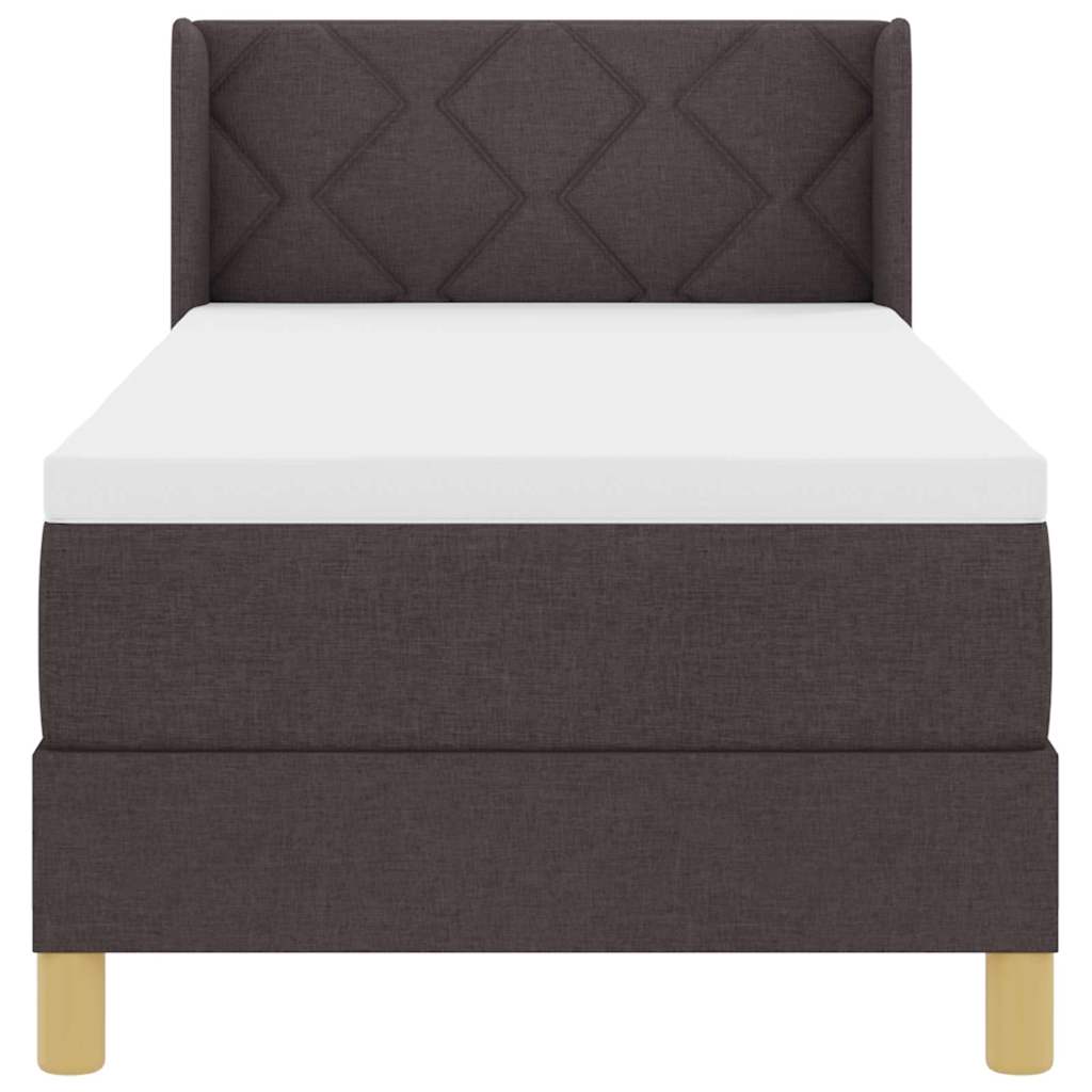 Boxspringbed met matras Donkerbruin 200 x 80 cm Stof is nu te koop bij PeponiXL, paradijselijk wonen!