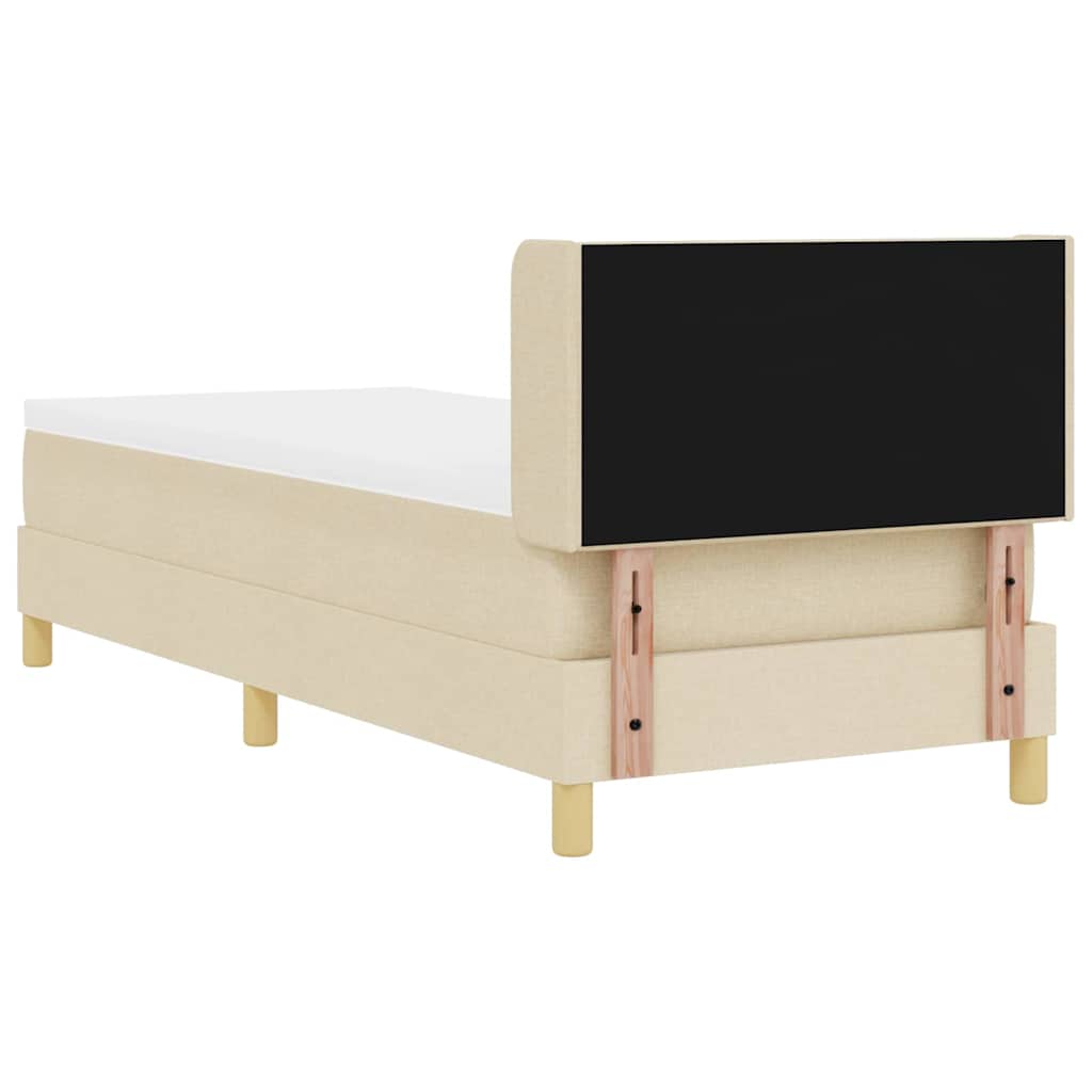 Boxspringbed met hoofdeinde Crème 200 x 80 cm Stof