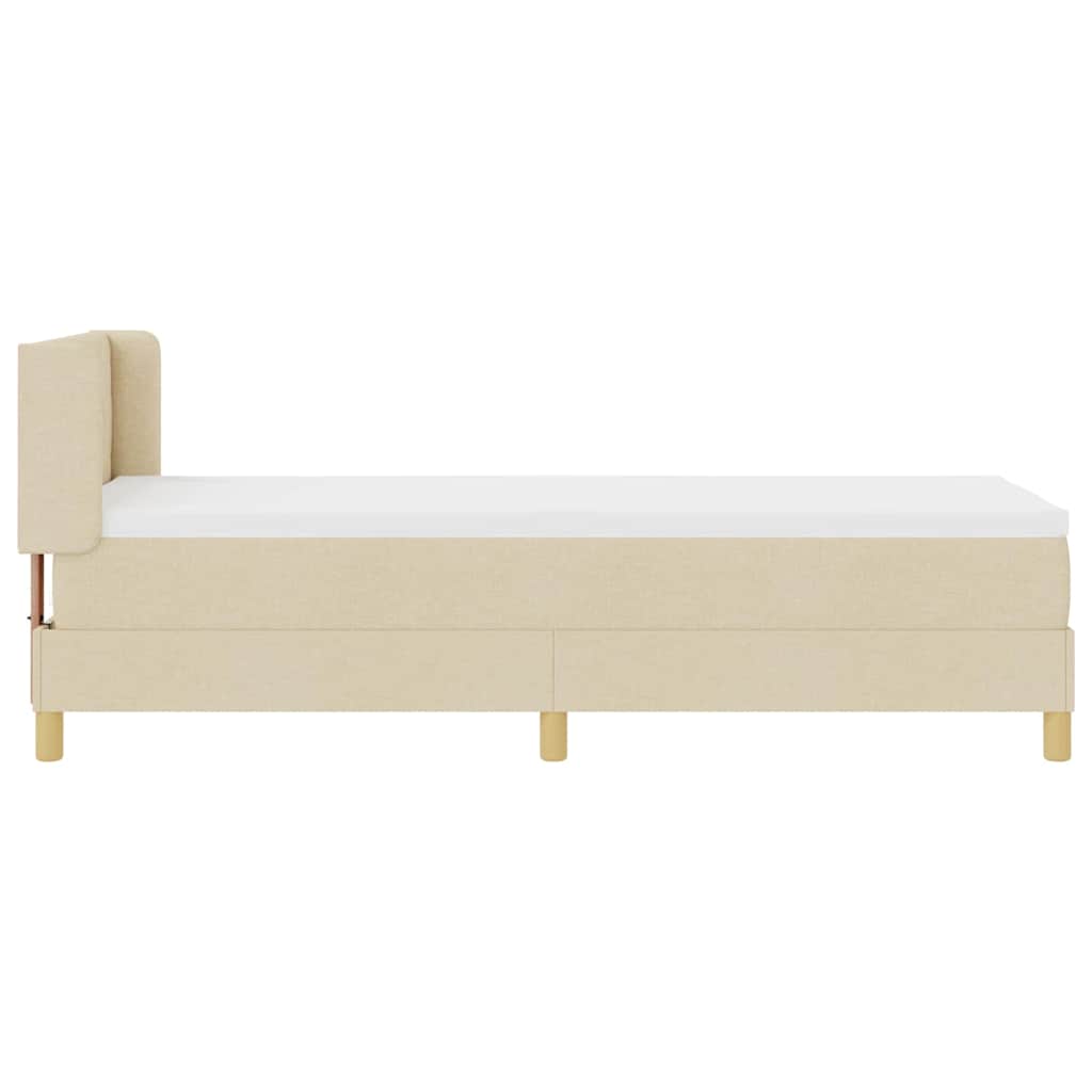 Boxspringbed met hoofdeinde Crème 200 x 80 cm Stof