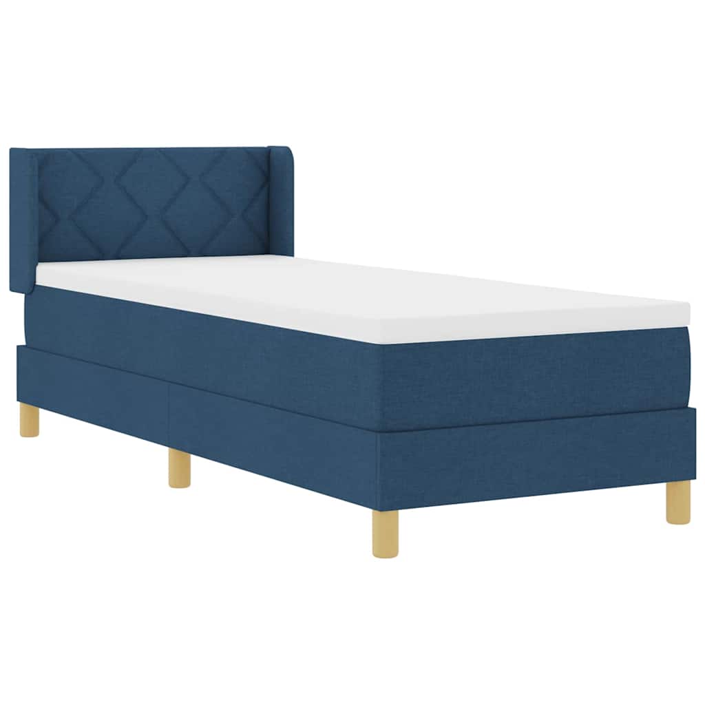 Boxspringbed met hoofdeinde Blauw 200 x 80 cm Stof is nu te koop bij PeponiXL, paradijselijk wonen!