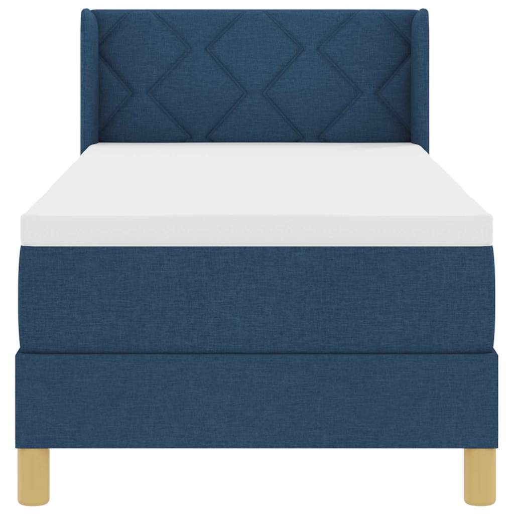 Boxspringbed met hoofdeinde Blauw 200 x 80 cm Stof is nu te koop bij PeponiXL, paradijselijk wonen!