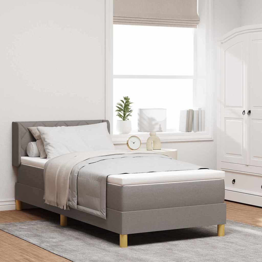 Boxspringbed met matras Taupe 190 x 90 cm Polyester is nu te koop bij PeponiXL, paradijselijk wonen!