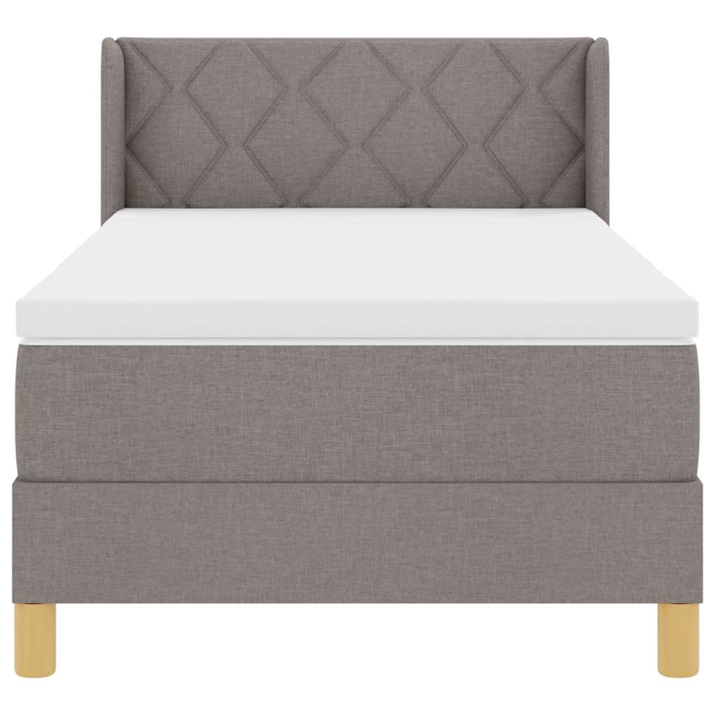 Boxspringbed met matras Taupe 190 x 90 cm Polyester is nu te koop bij PeponiXL, paradijselijk wonen!