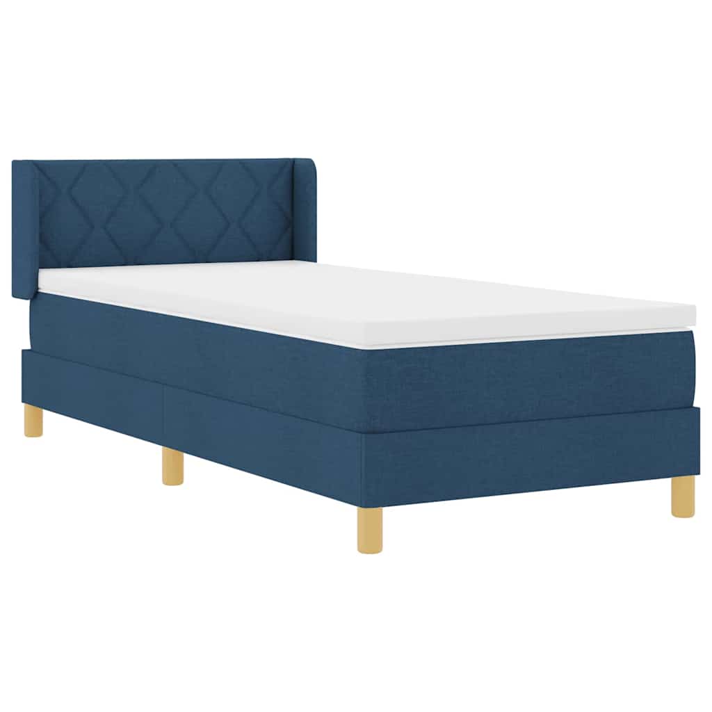 Boxspringbed met matras Blauw 190 x 90 cm Polyester is nu te koop bij PeponiXL, paradijselijk wonen!