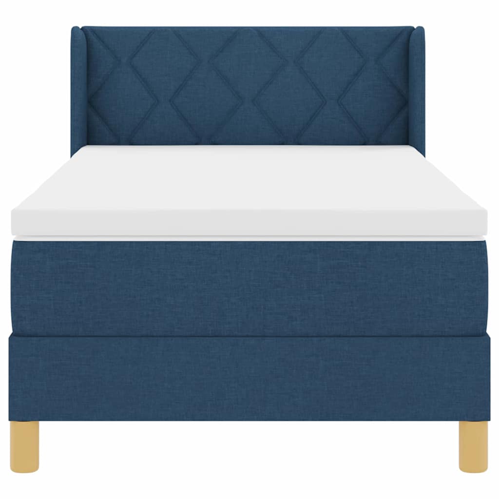 Boxspringbed met matras Blauw 190 x 90 cm Polyester is nu te koop bij PeponiXL, paradijselijk wonen!