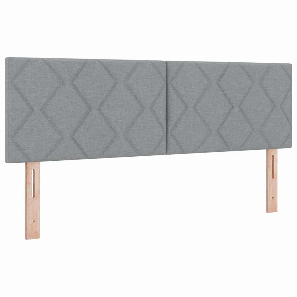 Boxspringbed met matras Lichtgrijs 200 x 160 cm Stof is nu te koop bij PeponiXL, paradijselijk wonen!