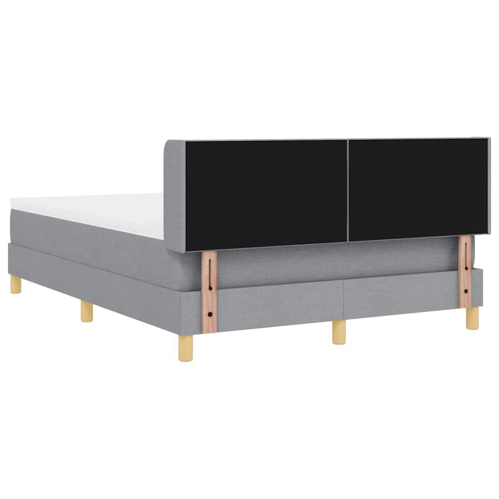 Boxspringbed met matras Lichtgrijs 200 x 160 cm Stof is nu te koop bij PeponiXL, paradijselijk wonen!