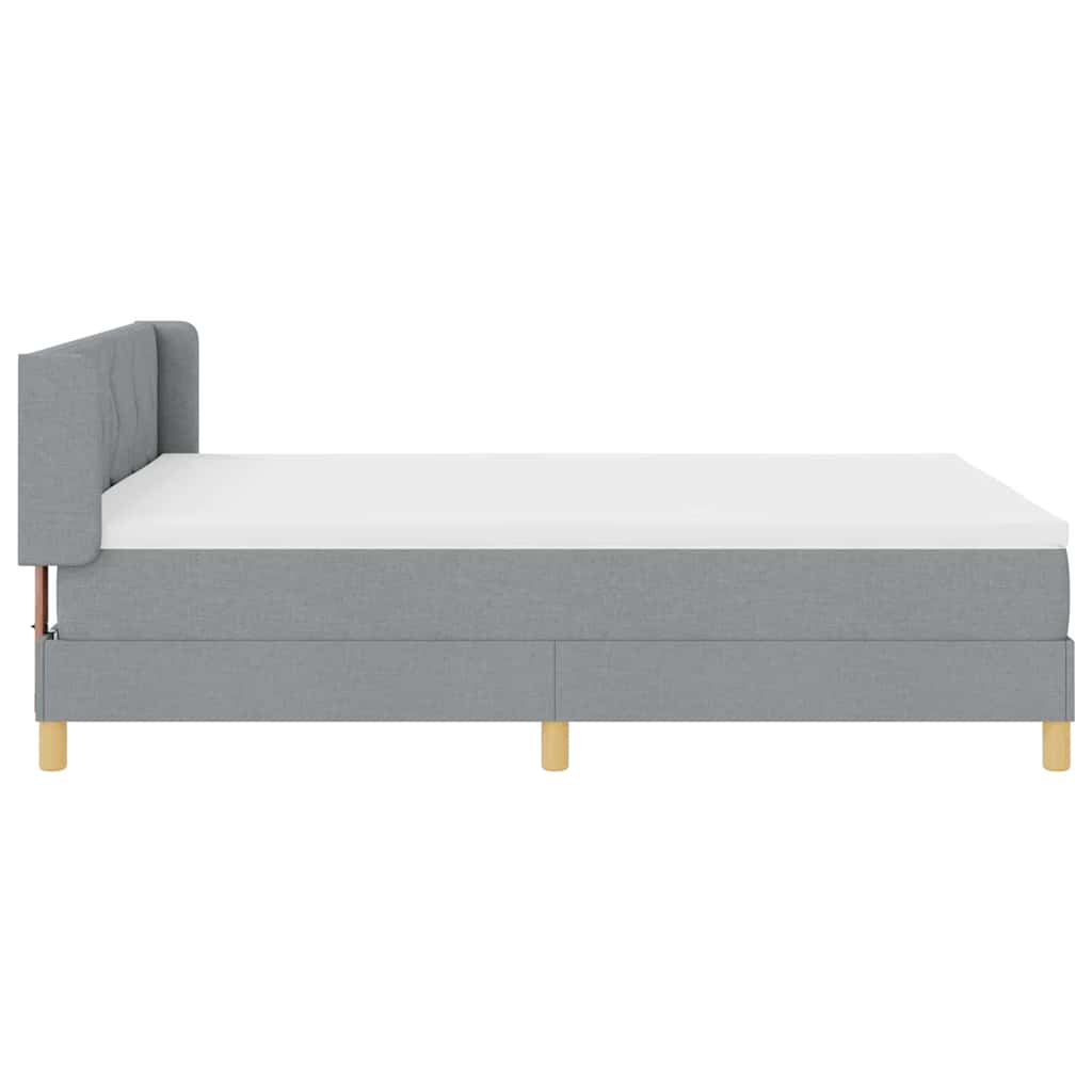 Boxspringbed met matras Lichtgrijs 200 x 160 cm Stof is nu te koop bij PeponiXL, paradijselijk wonen!