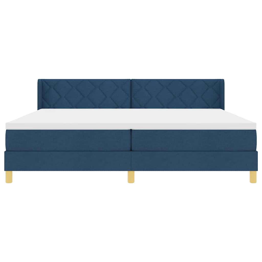 Boxspringbed met matras Blauw 200 x 200 cm Polyester is nu te koop bij PeponiXL, paradijselijk wonen!