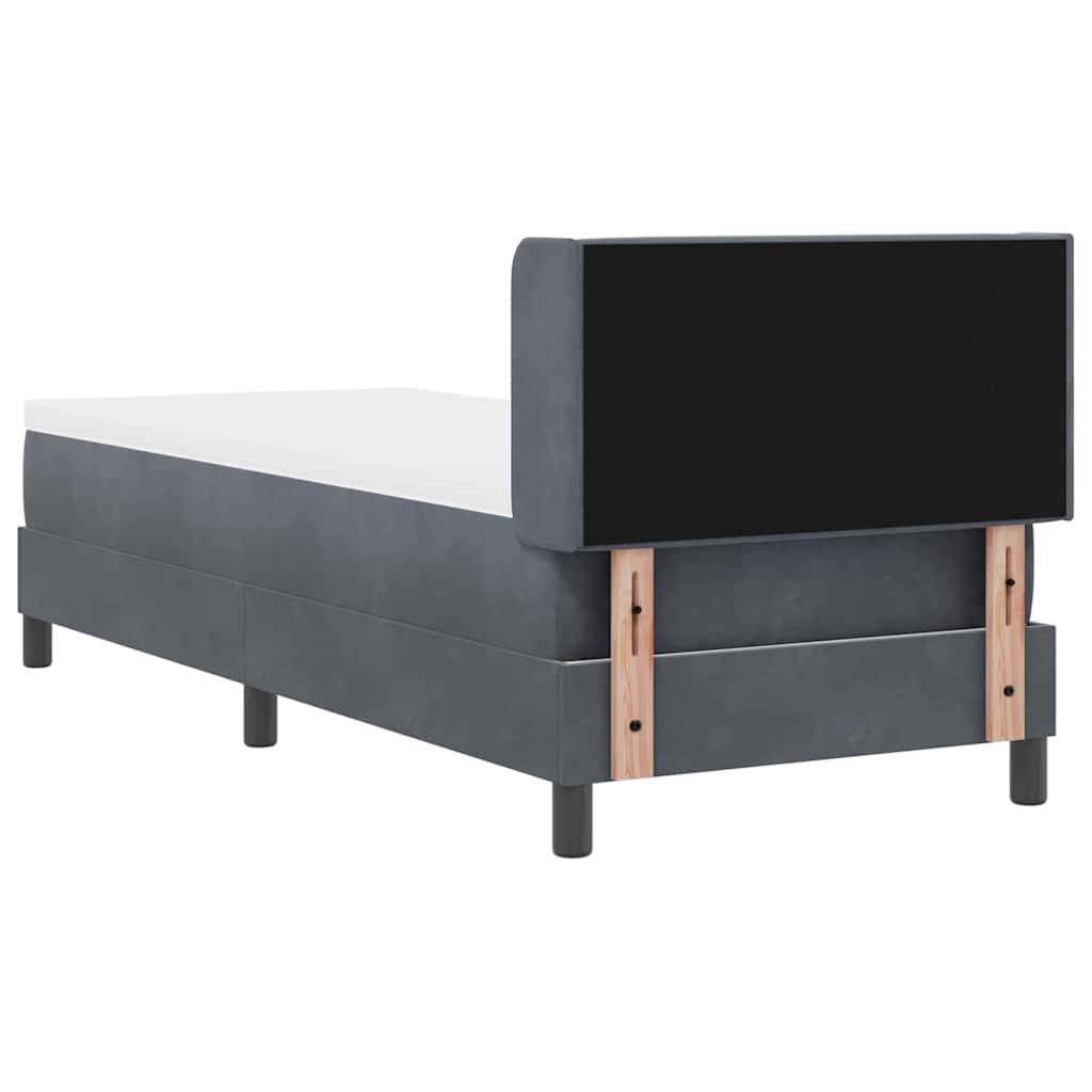 Boxspringbed met hoofdeinde Donkergrijs 200 x 80 cm Fluweel is nu te koop bij PeponiXL, paradijselijk wonen!