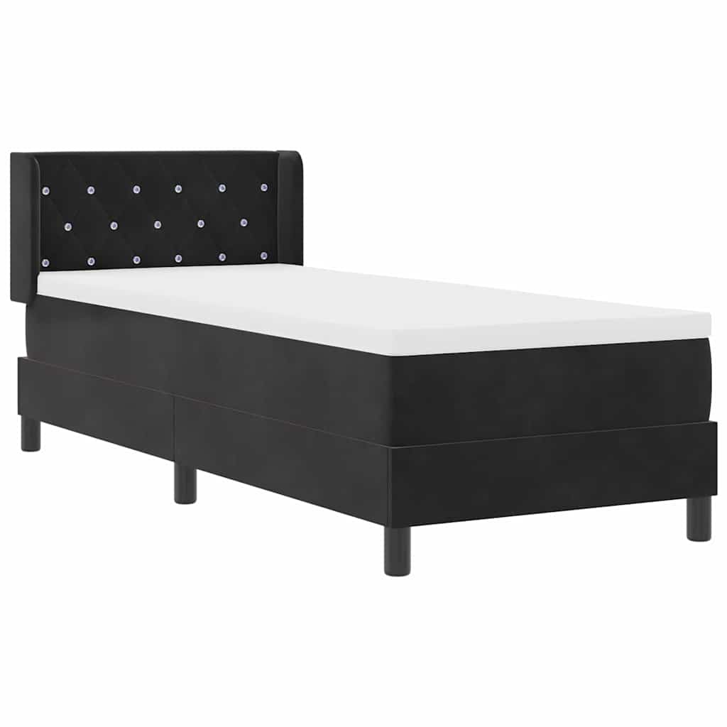 Boxspringbed met hoofdeinde Zwart 200 x 80 cm Fluweel is nu te koop bij PeponiXL, paradijselijk wonen!
