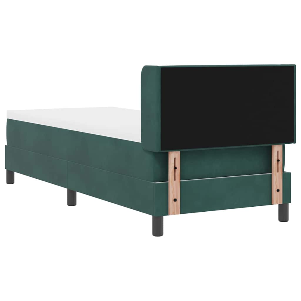 Boxspringbed met hoofdeinde Donkergroen 200 x 80 cm Fluweel is nu te koop bij PeponiXL, paradijselijk wonen!