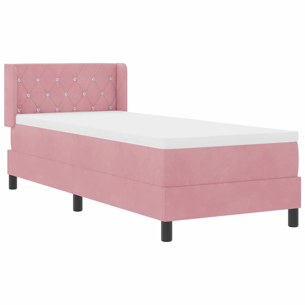 Boxspringbed met hoofdeinde Roze 200 x 80 cm Fluweel is nu te koop bij PeponiXL, paradijselijk wonen!