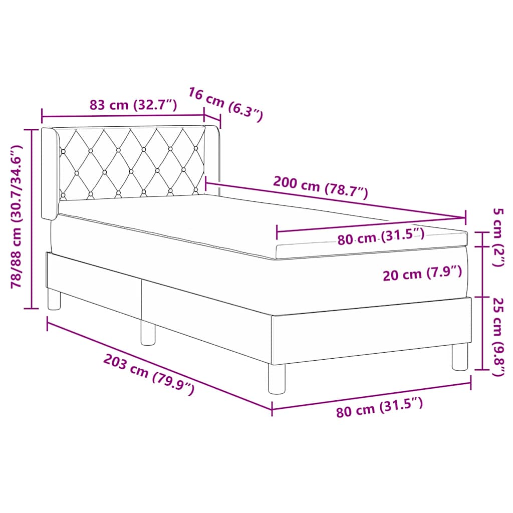 Boxspringbed met hoofdeinde Roze 200 x 80 cm Fluweel is nu te koop bij PeponiXL, paradijselijk wonen!