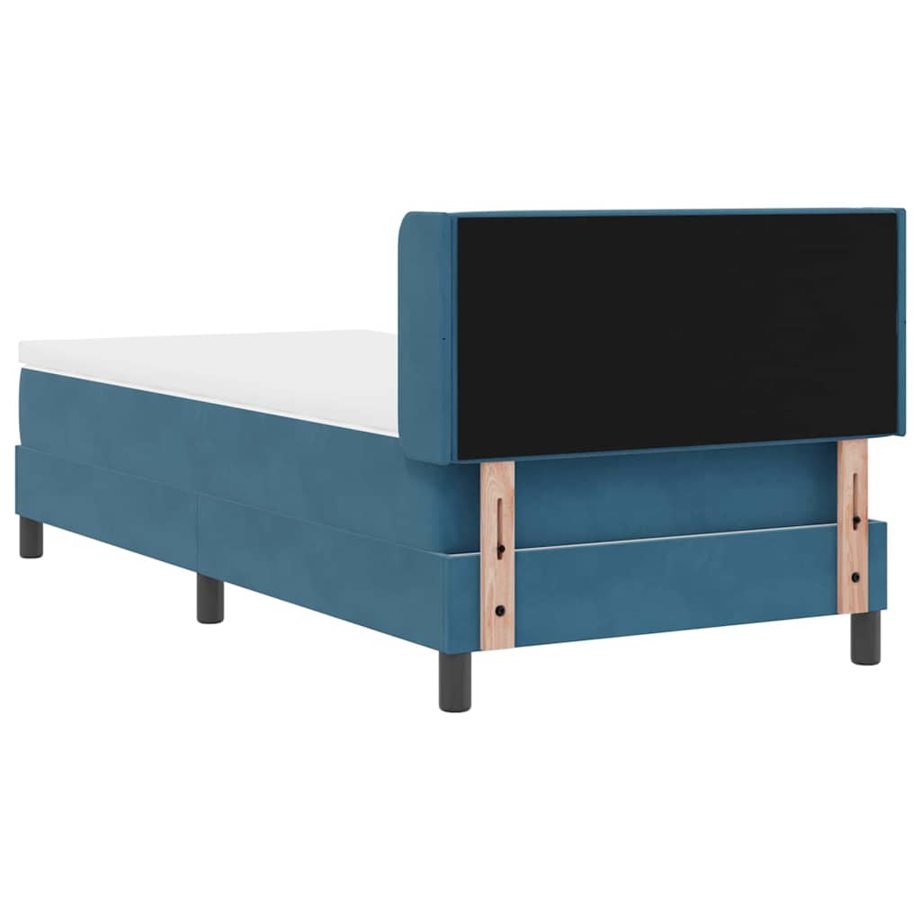Boxspringbed met hoofdeinde Donkerblauw 190 x 90 cm Fluweel