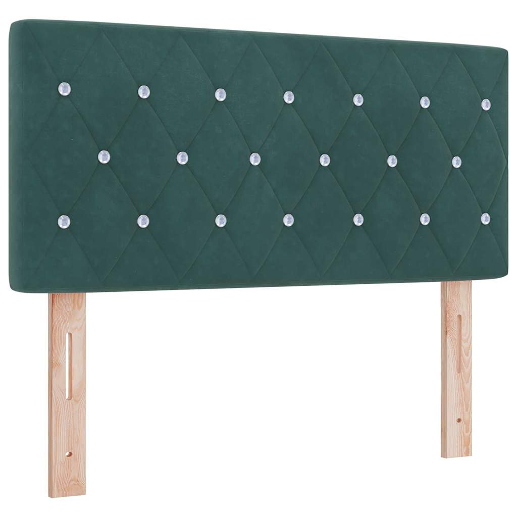 Boxspringbed met hoofdeinde Donkergroen 200 x 90 cm Fluweel is nu te koop bij PeponiXL, paradijselijk wonen!
