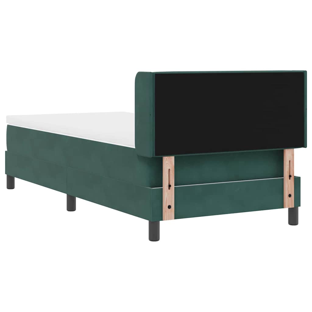 Boxspringbed met hoofdeinde Donkergroen 200 x 90 cm Fluweel is nu te koop bij PeponiXL, paradijselijk wonen!