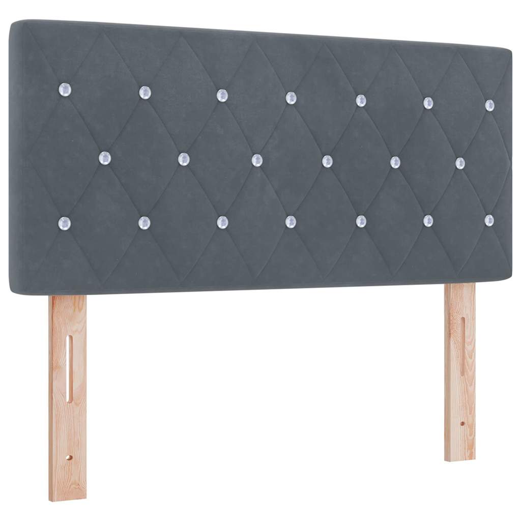 Boxspringbed met hoofdeinde Donkergrijs 200 x 100 cm Fluweel is nu te koop bij PeponiXL, paradijselijk wonen!