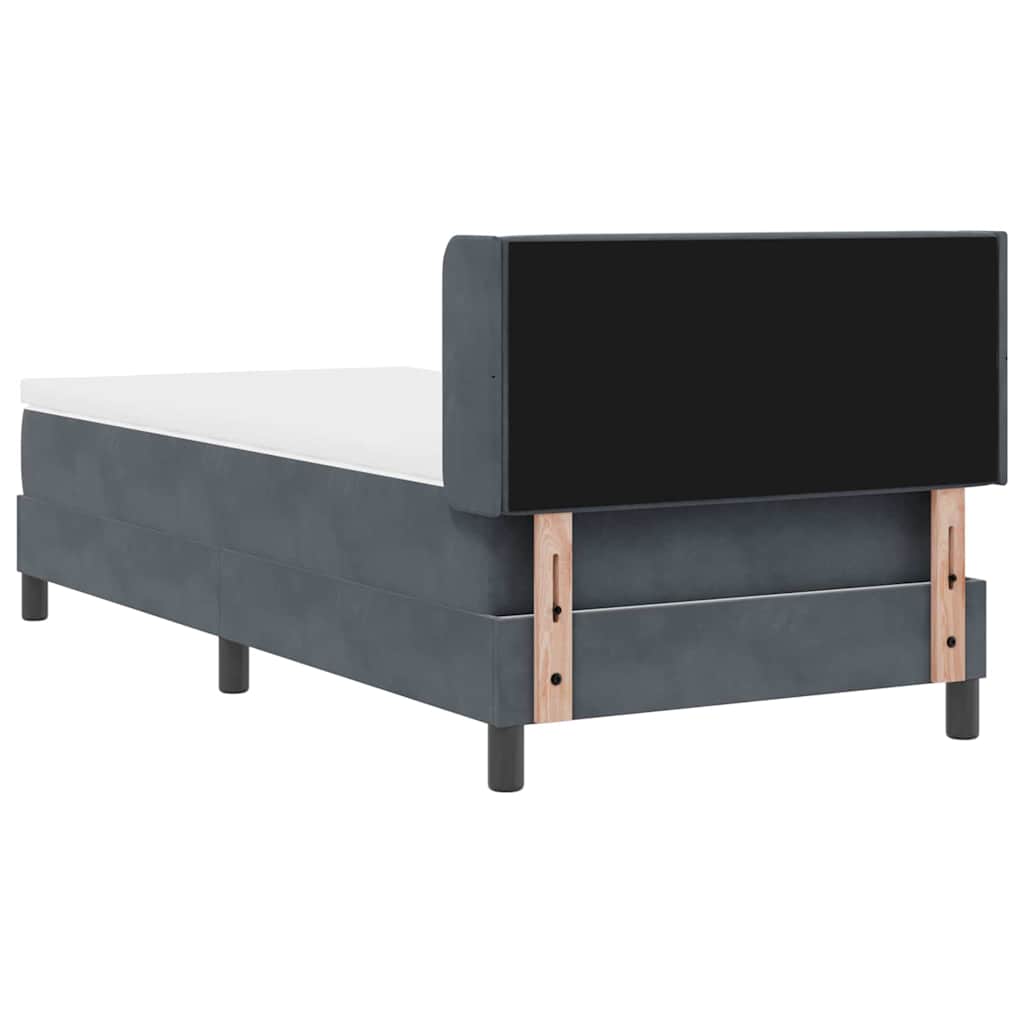 Boxspringbed met hoofdeinde Donkergrijs 200 x 100 cm Fluweel is nu te koop bij PeponiXL, paradijselijk wonen!