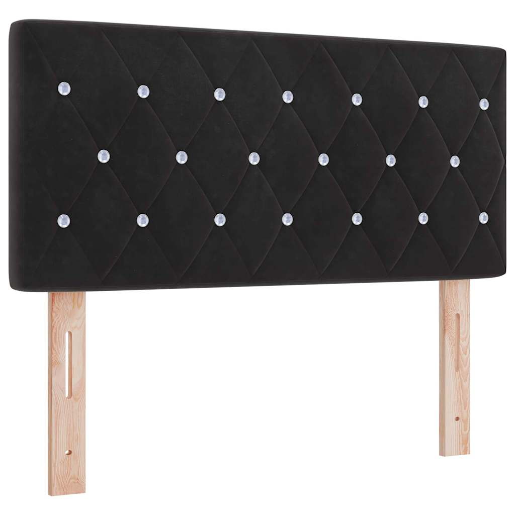Boxspringbed met hoofdeinde Zwart 200 x 100 cm Fluweel is nu te koop bij PeponiXL, paradijselijk wonen!