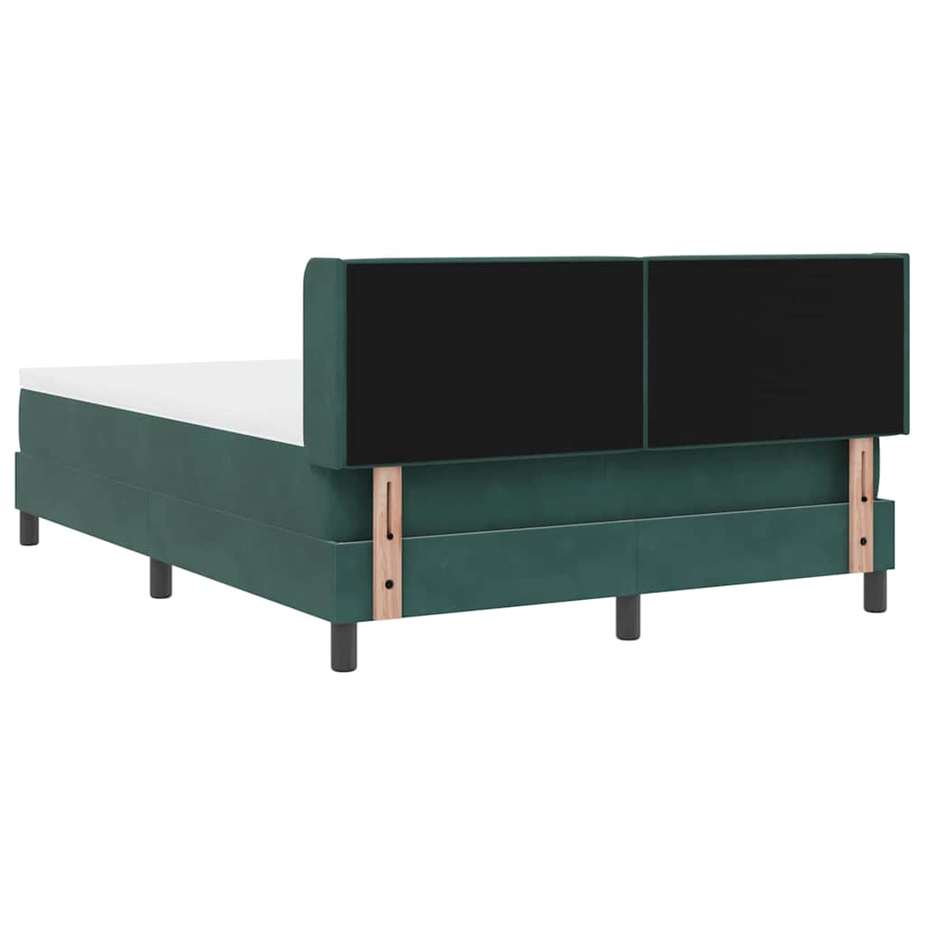 Boxspringbed met hoofdeinde Donkergroen 190 x 140 cm Fluweel is nu te koop bij PeponiXL, paradijselijk wonen!
