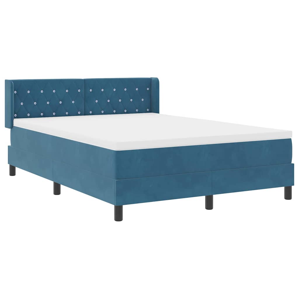 Boxspringbed met matras Donkerblauw 200 x 160 cm Polyester is nu te koop bij PeponiXL, paradijselijk wonen!