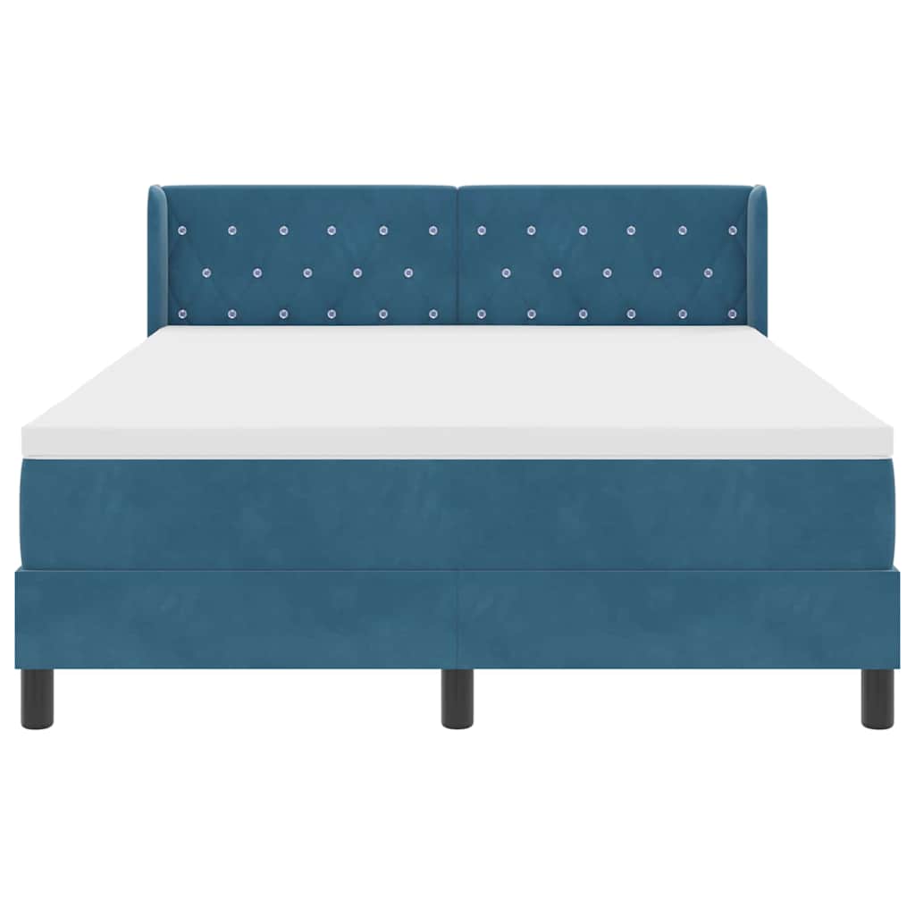 Boxspringbed met matras Donkerblauw 200 x 160 cm Polyester is nu te koop bij PeponiXL, paradijselijk wonen!