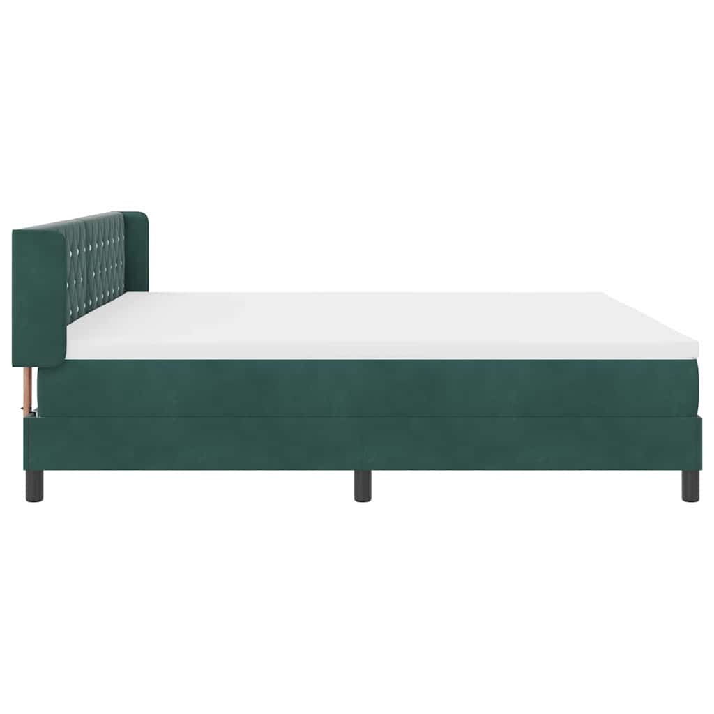 Boxspringbed met hoofdeinde Donkergroen 200 x 200 cm Fluweel is nu te koop bij PeponiXL, paradijselijk wonen!