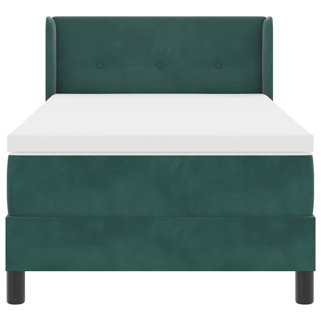 Boxspringbed met hoofdeinde Donkergroen 200 x 80 cm Fluweel is nu te koop bij PeponiXL, paradijselijk wonen!