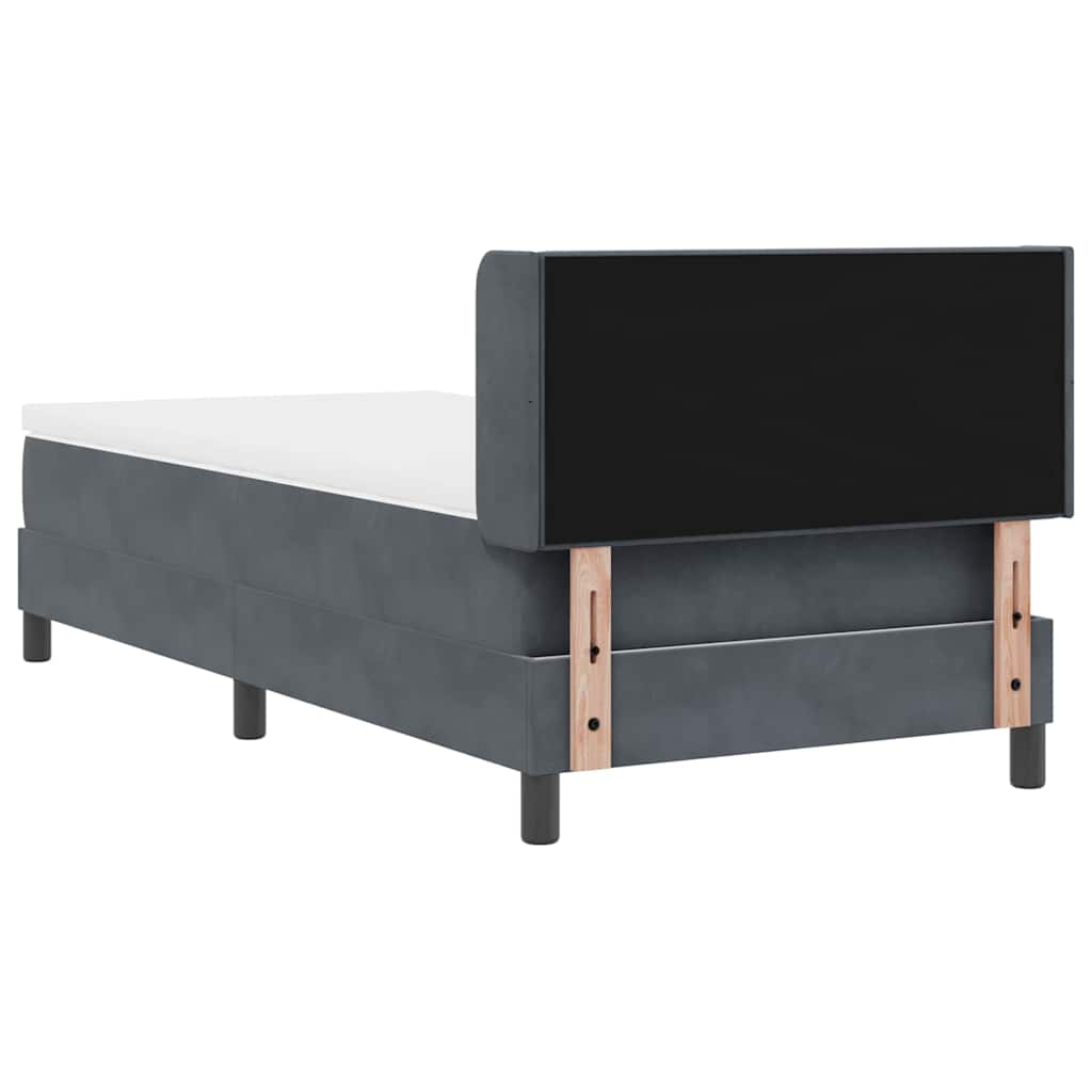 Boxspringbed met hoofdeinde Donkergrijs 190 x 90 cm Fluweel is nu te koop bij PeponiXL, paradijselijk wonen!