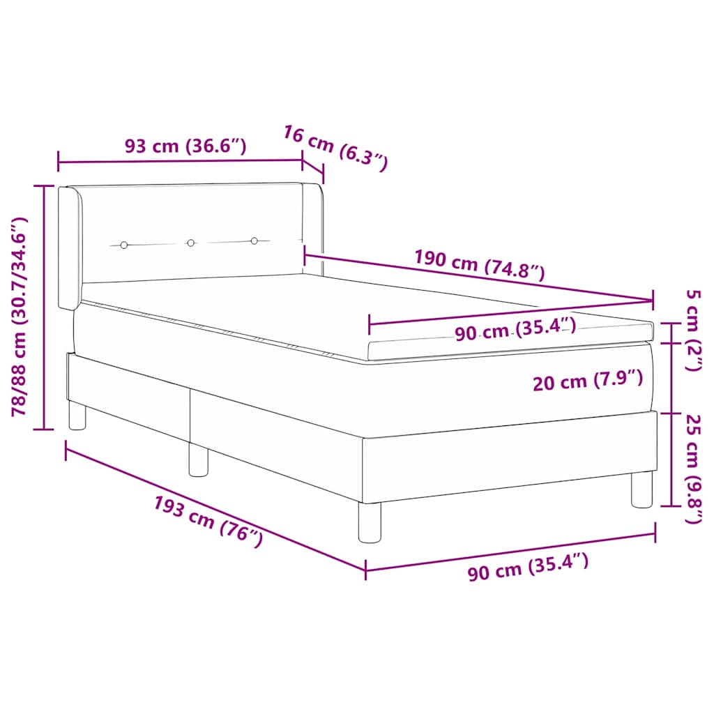 Boxspringbed met hoofdeinde Donkergroen 190 x 90 cm Fluweel is nu te koop bij PeponiXL, paradijselijk wonen!