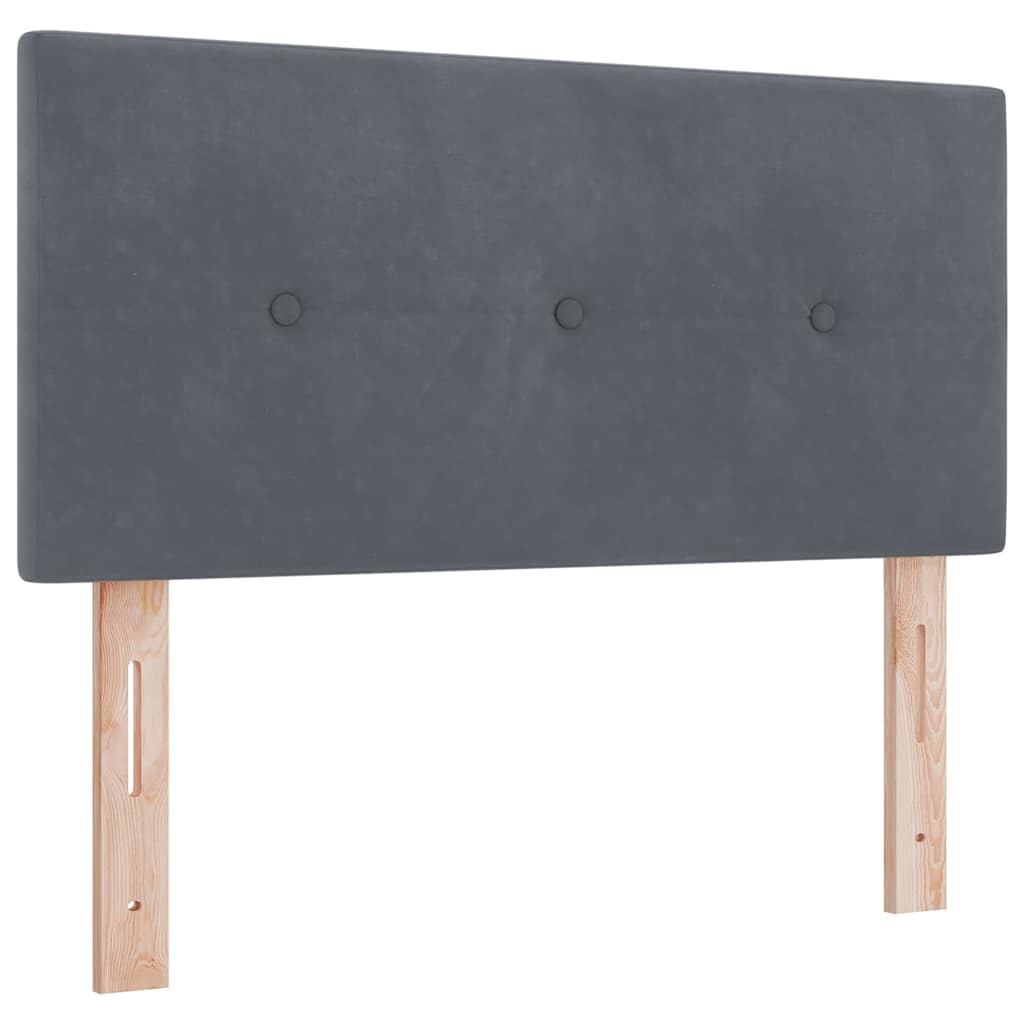 Boxspringbed met hoofdeinde Donkergrijs 200 x 90 cm Fluweel is nu te koop bij PeponiXL, paradijselijk wonen!