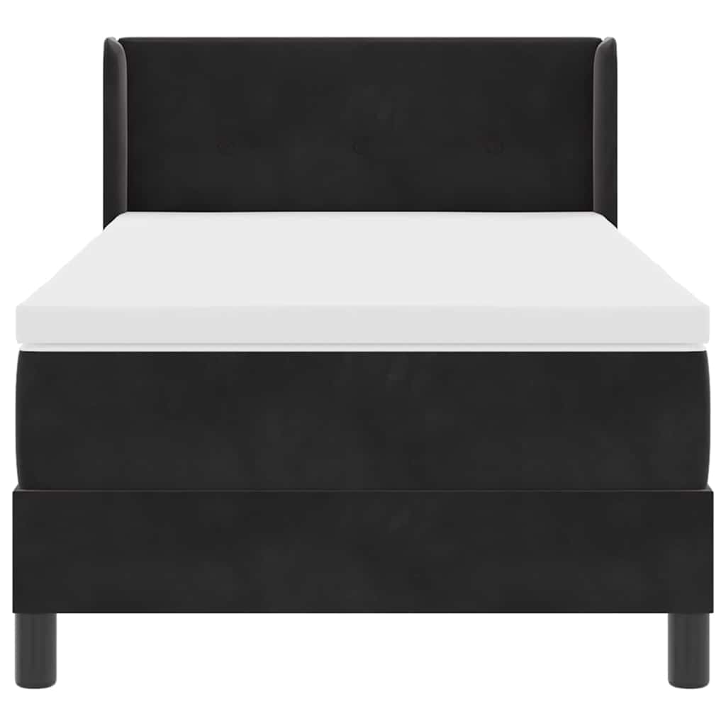Boxspringbed met hoofdeinde Zwart 200 x 100 cm Fluweel is nu te koop bij PeponiXL, paradijselijk wonen!