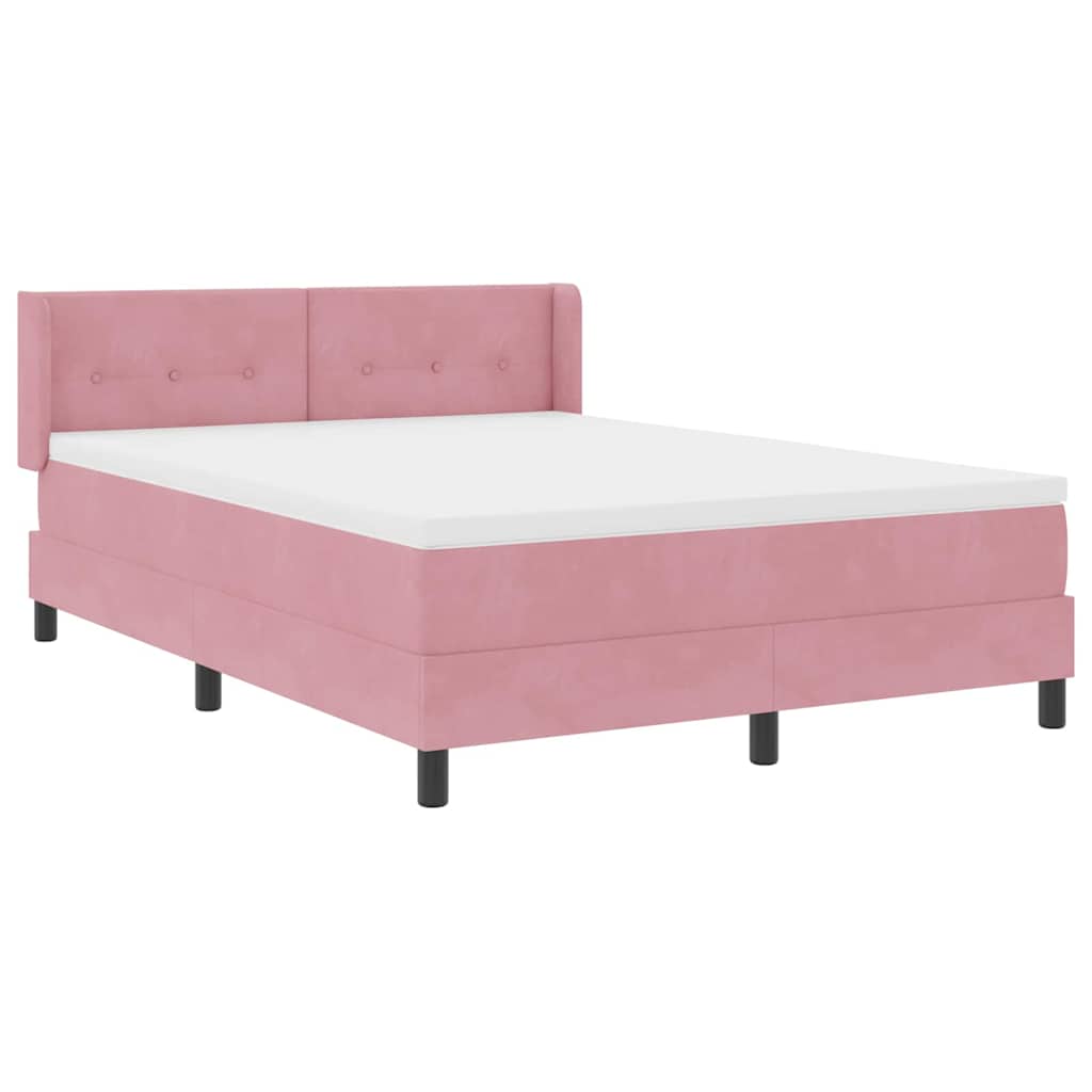 Boxspringbed met hoofdeinde Roze 200 x 160 cm Fluweel is nu te koop bij PeponiXL, paradijselijk wonen!