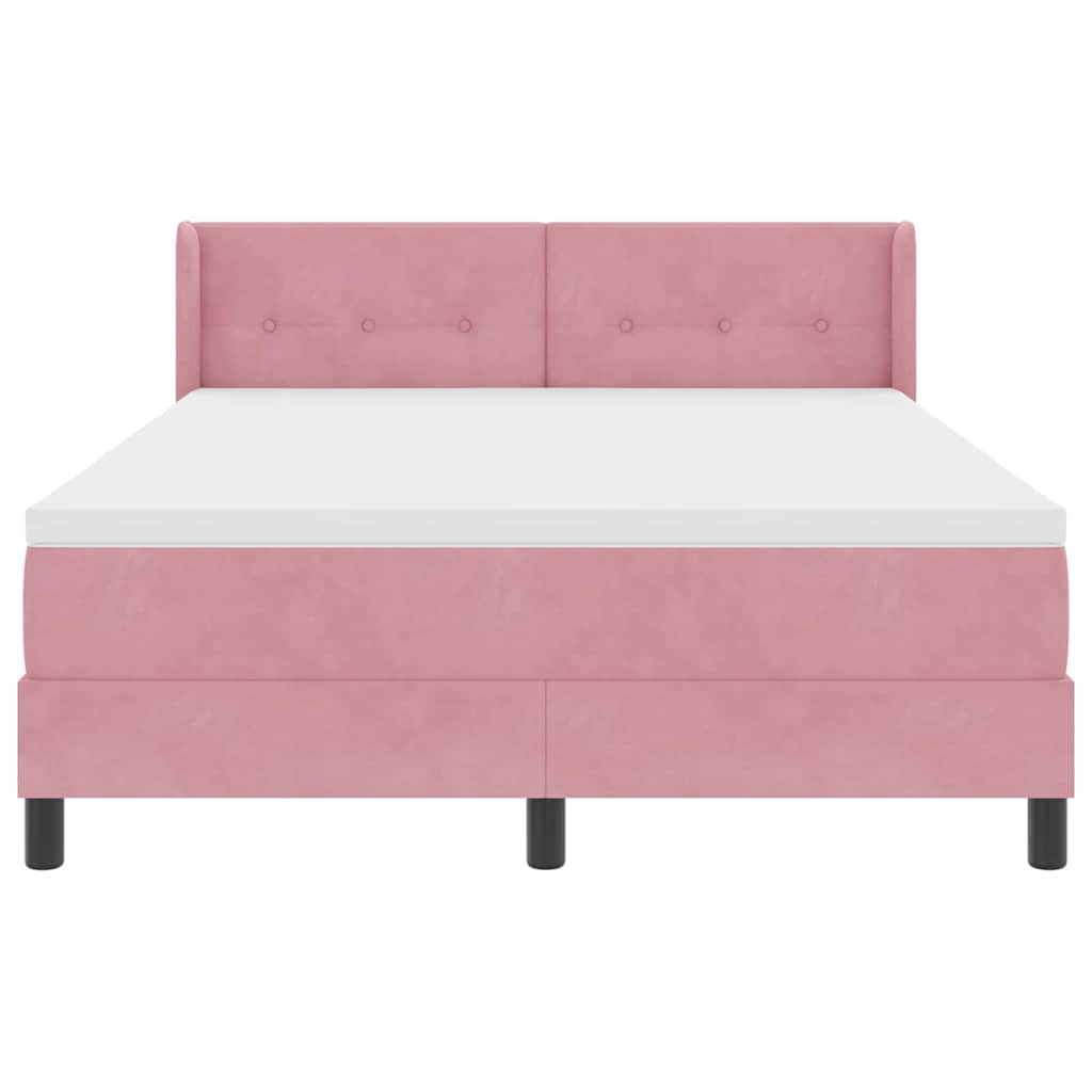 Boxspringbed met hoofdeinde Roze 200 x 160 cm Fluweel is nu te koop bij PeponiXL, paradijselijk wonen!