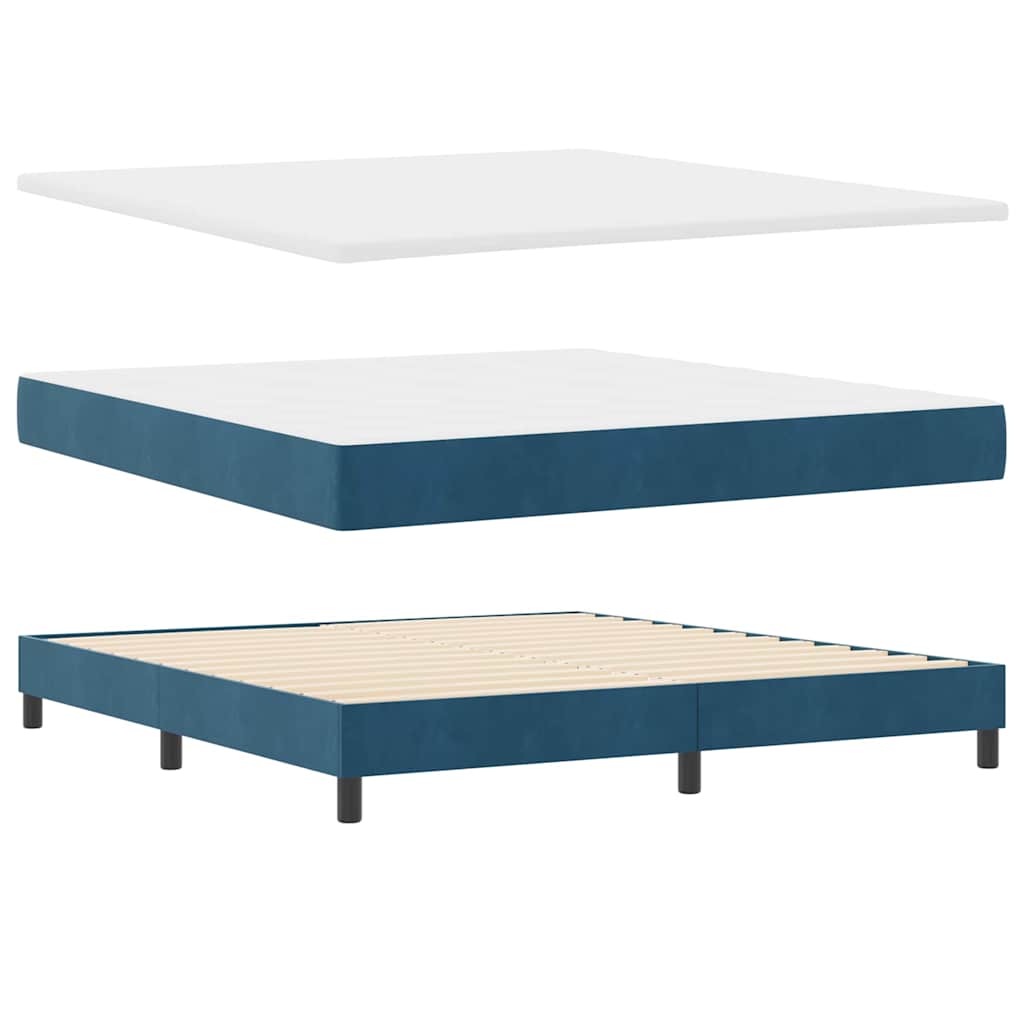 Boxspringbed met hoofdeinde Donkerblauw 200 x 180 cm Fluweel is nu te koop bij PeponiXL, paradijselijk wonen!