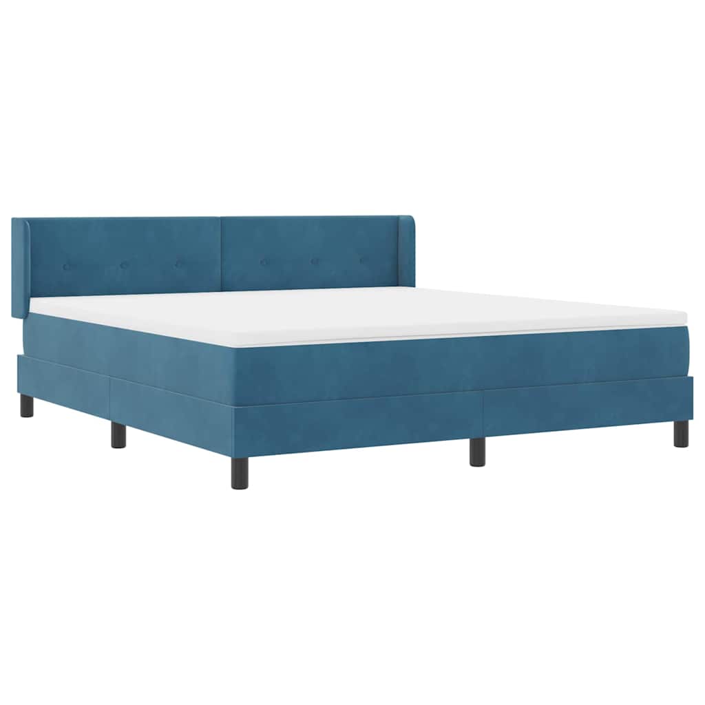 Boxspringbed met hoofdeinde Donkerblauw 200 x 180 cm Fluweel is nu te koop bij PeponiXL, paradijselijk wonen!