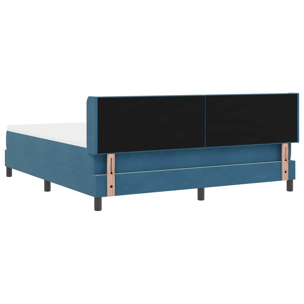 Boxspringbed met hoofdeinde Donkerblauw 200 x 180 cm Fluweel is nu te koop bij PeponiXL, paradijselijk wonen!
