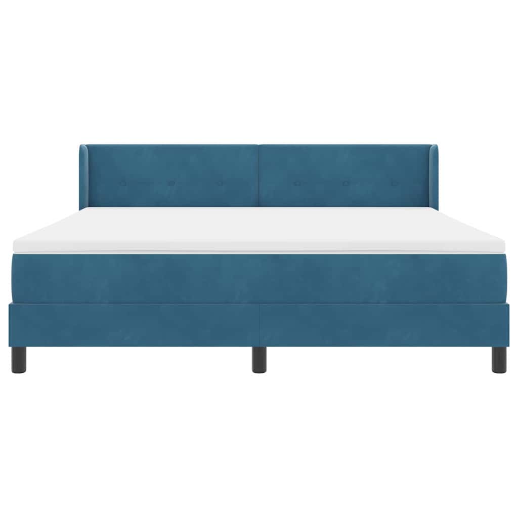 Boxspringbed met hoofdeinde Donkerblauw 200 x 180 cm Fluweel is nu te koop bij PeponiXL, paradijselijk wonen!