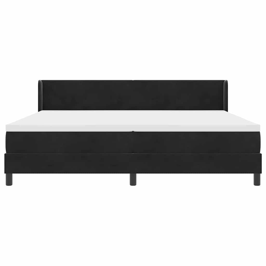 Boxspringbed met matras Zwart 200 x 200 cm Polyester is nu te koop bij PeponiXL, paradijselijk wonen!