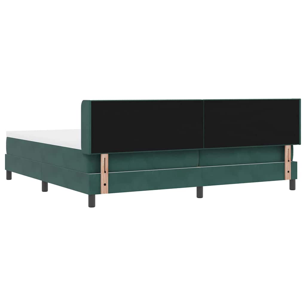Boxspringbed met hoofdeinde Donkergroen 200 x 200 cm Fluweel is nu te koop bij PeponiXL, paradijselijk wonen!