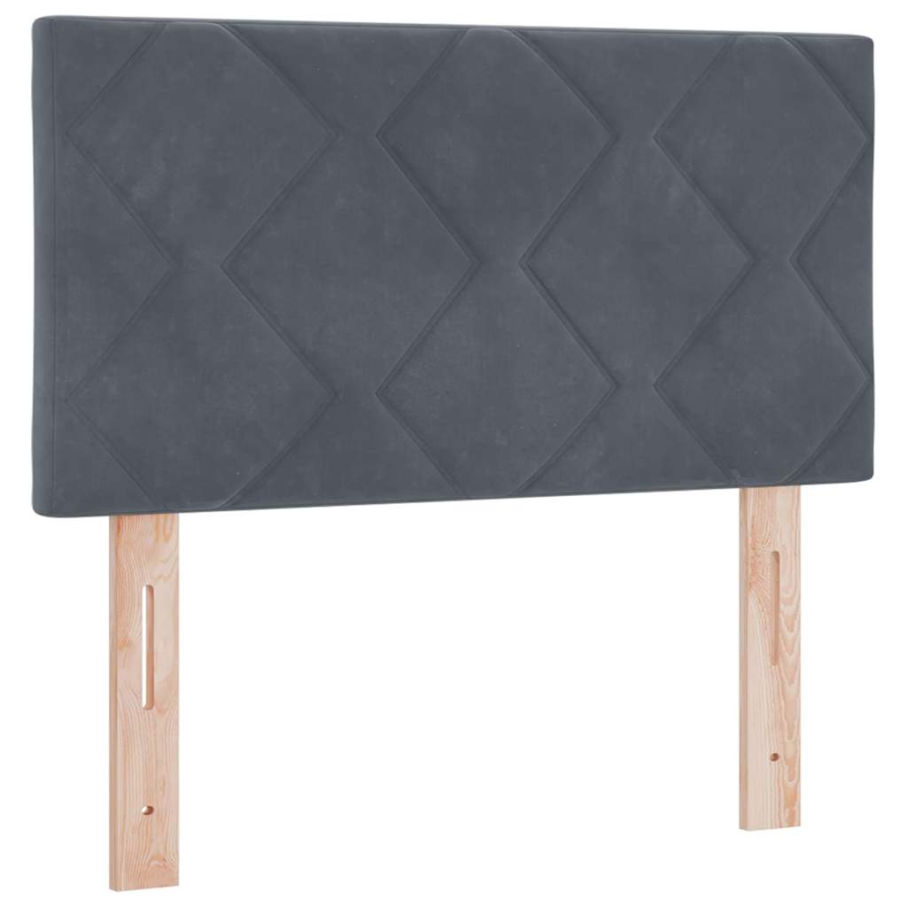 Boxspringbed met hoofdeinde Donkergrijs 200 x 80 cm Fluweel is nu te koop bij PeponiXL, paradijselijk wonen!