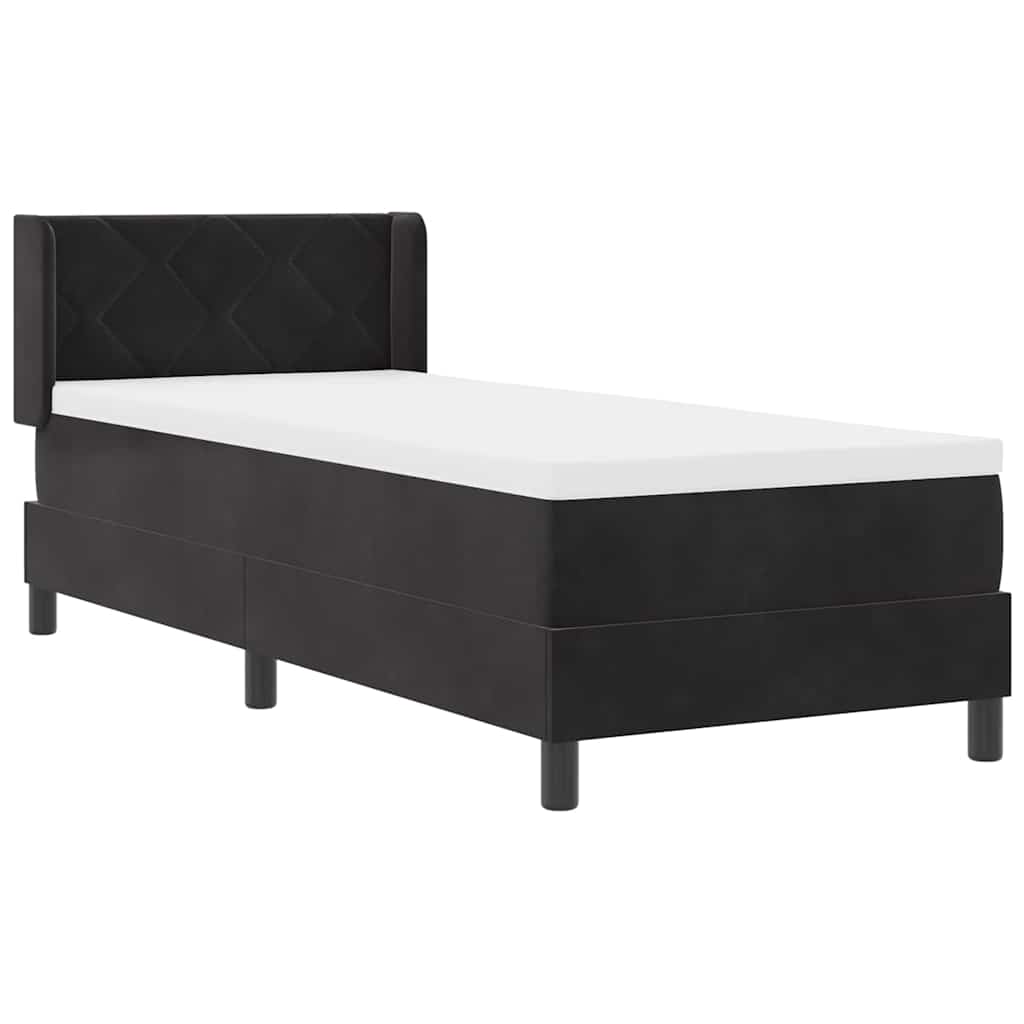 Boxspringbed met hoofdeinde Zwart 200 x 80 cm Fluweel is nu te koop bij PeponiXL, paradijselijk wonen!
